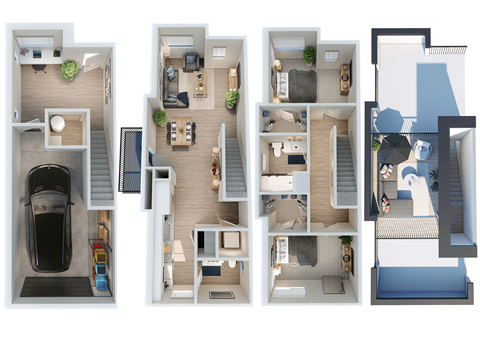 Floor plan for 2 beds, 1.5 baths, 1456 sqft